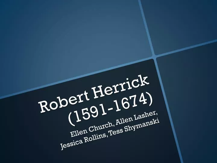 robert herrick 1591 1674