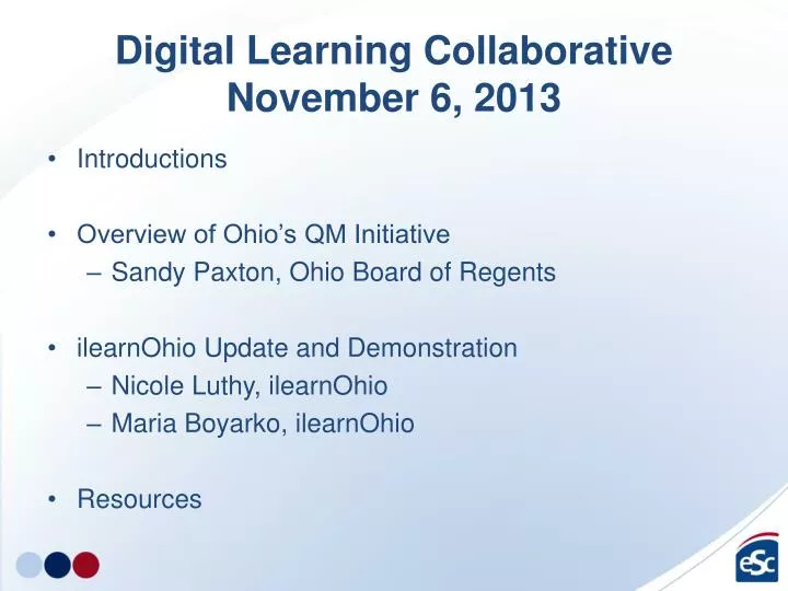 digital learning collaborative november 6 2013