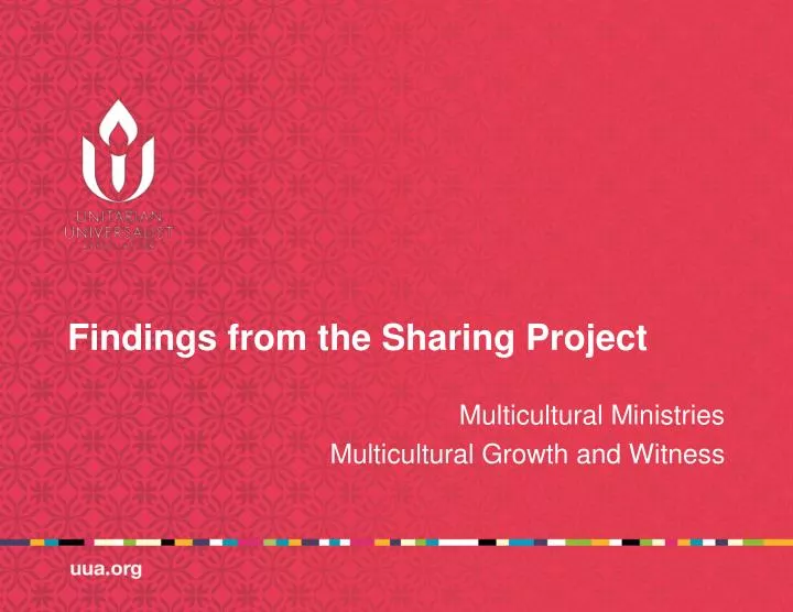 findings from the sharing project