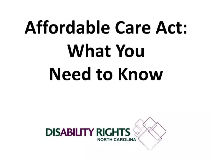 affordable care act what you need to know