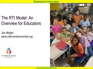 The RTI Model: An Overview for Educators Jim Wright interventioncentral