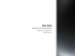 ms dos ang microsoft disk operating system