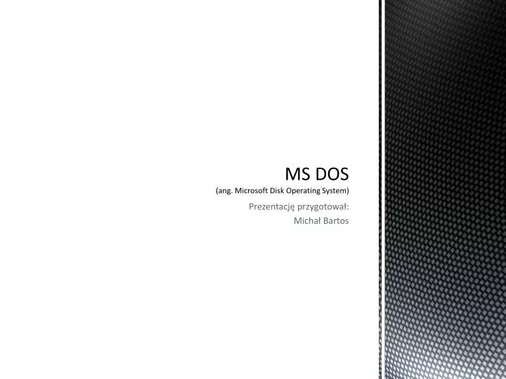 ms dos ang microsoft disk operating system
