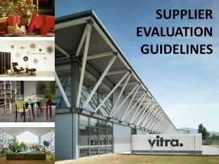 SUPPLIER EVALUATION GUIDELINES