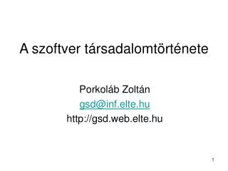 a szoftver t rsadalomt rt nete