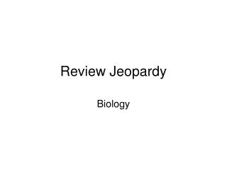 Review Jeopardy