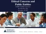 Ethical Concerns and Public Entities - slide 1