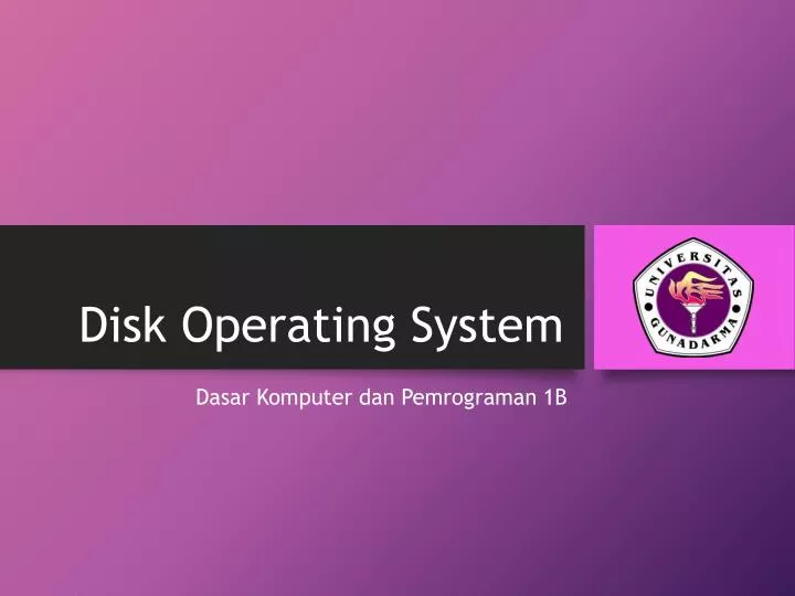 disk operating system