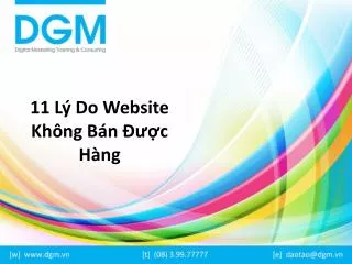 11 l do website kh ng b n c h ng