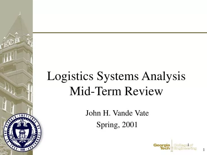 logistics systems analysis mid term review