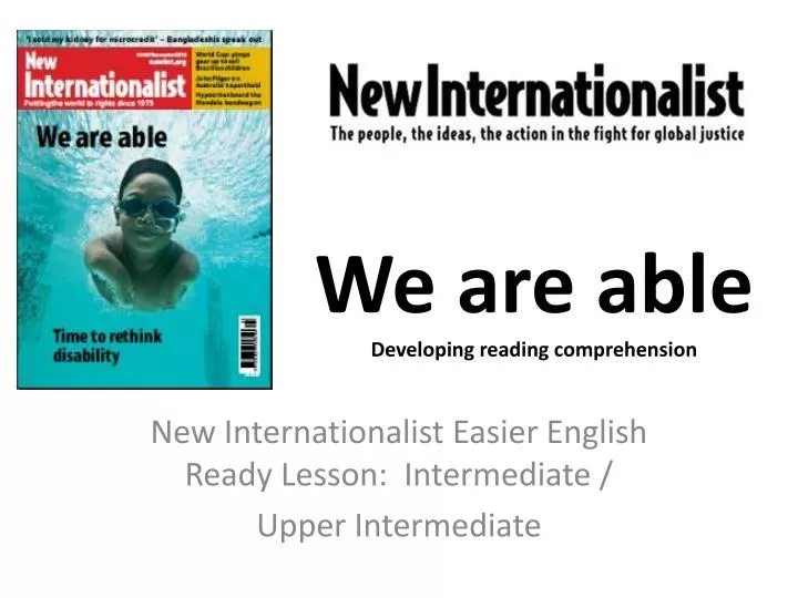 we are able developing reading comprehension