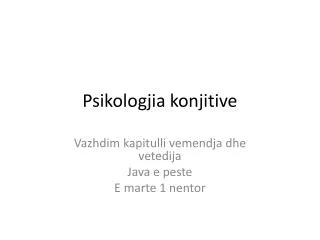 psikologjia konjitive