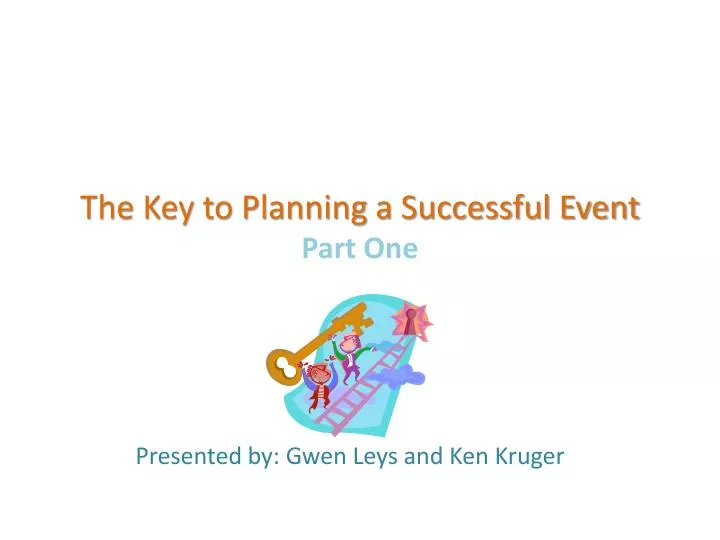 the key to planning a successful event part one