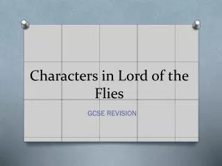 Characters in Lord of the Flies