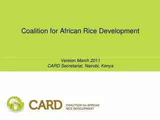 Coalition for African Rice Development