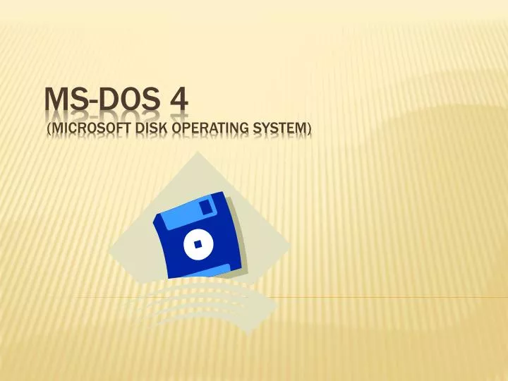 ms dos 4 microsoft disk operating system
