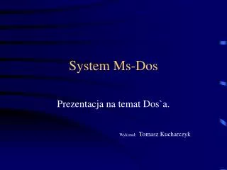 system ms dos
