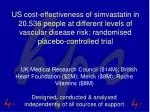US Cost-effectiveness of Simvastatin in Vascular Disease Risk - slide 1
