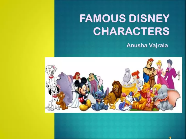 famous disney characters