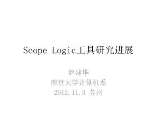 Scope Logic ??????