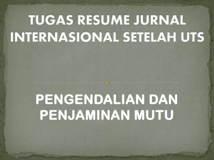 tugas resume jurnal internasional setelah uts