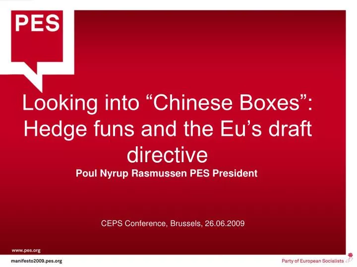 looking into chinese boxes hedge funs and the eu s draft directive