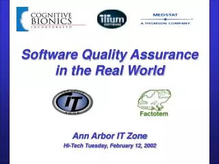 Software Quality Assurance in the Real World