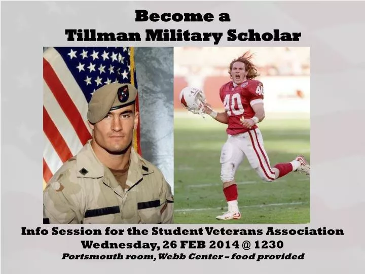 become a tillman military scholar
