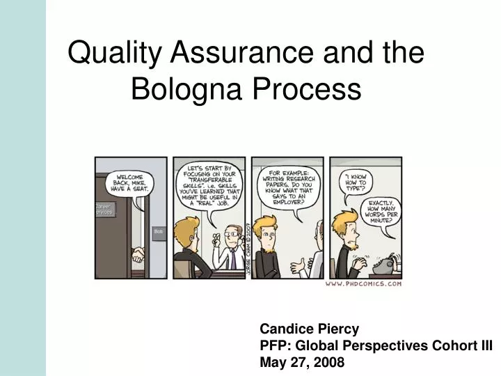 quality assurance and the bologna process