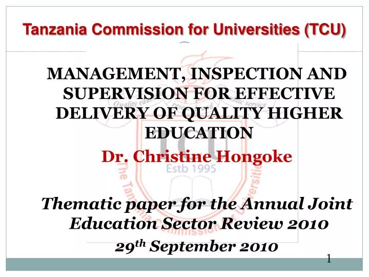 tanzania commission for universities tcu