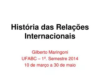 hist ria das rela es internacionais