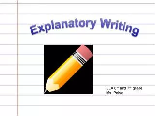 Explanatory Writing