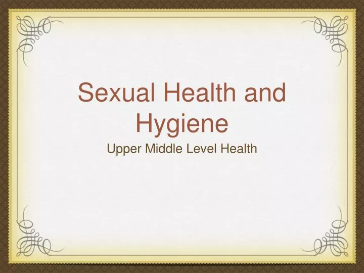 sexual health and hygiene