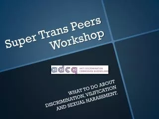 Super Trans Peers Workshop