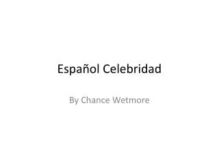 Español Celebridad