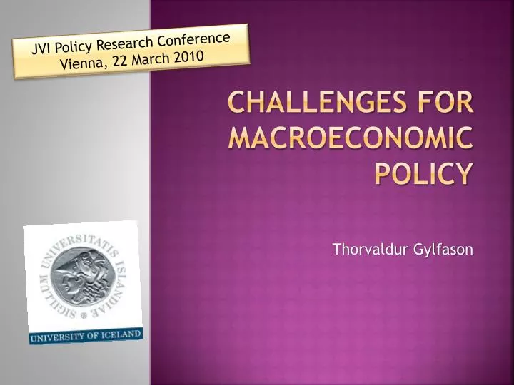 challenges for macroeconomic policy