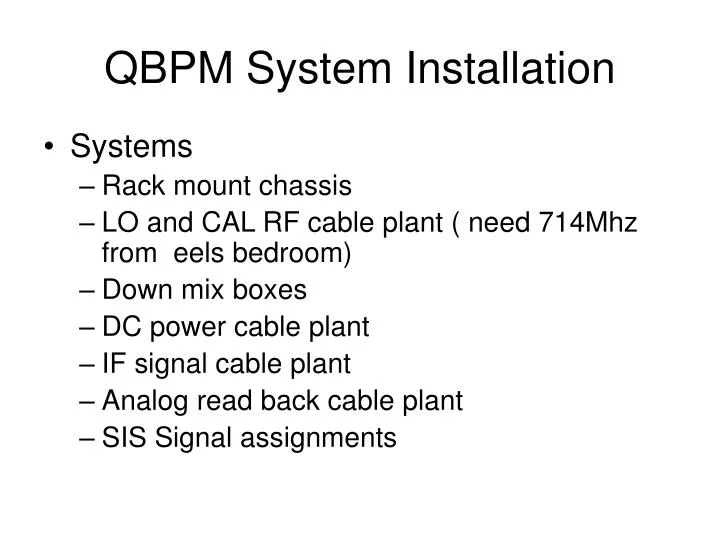 qbpm system installation