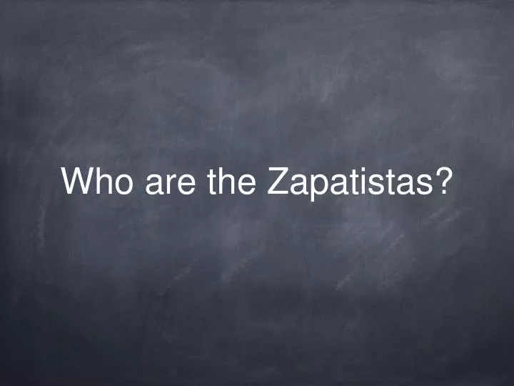 who are the zapatistas