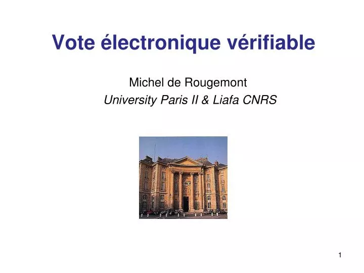 vote lectronique v rifiable