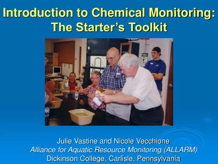 introduction to chemical monitoring the starter s toolkit