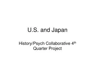 U.S. and Japan