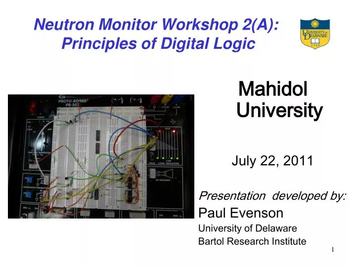 neutron monitor workshop 2 a principles of digital logic