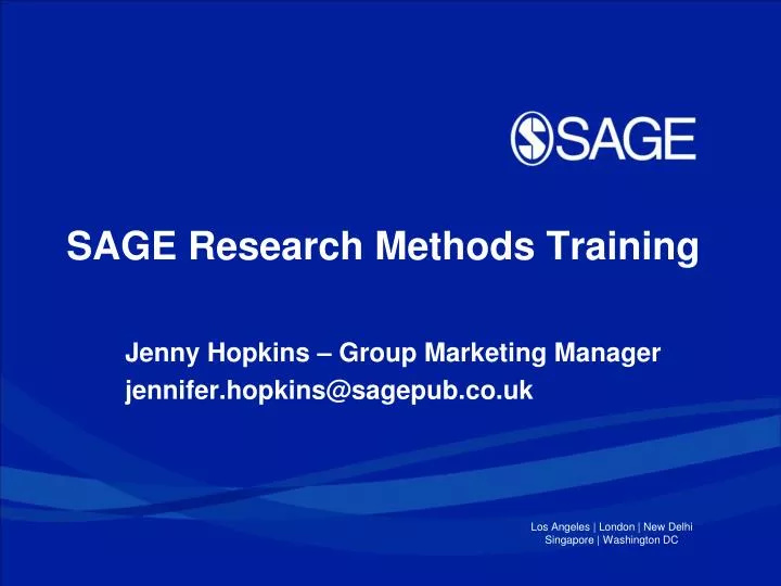 sage research methods training