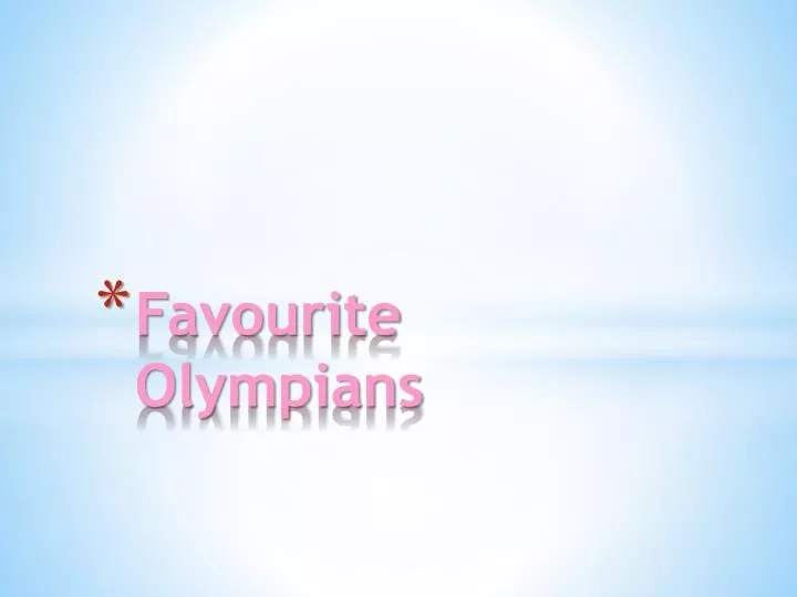 favourite olympians