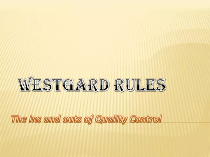 westgard rules