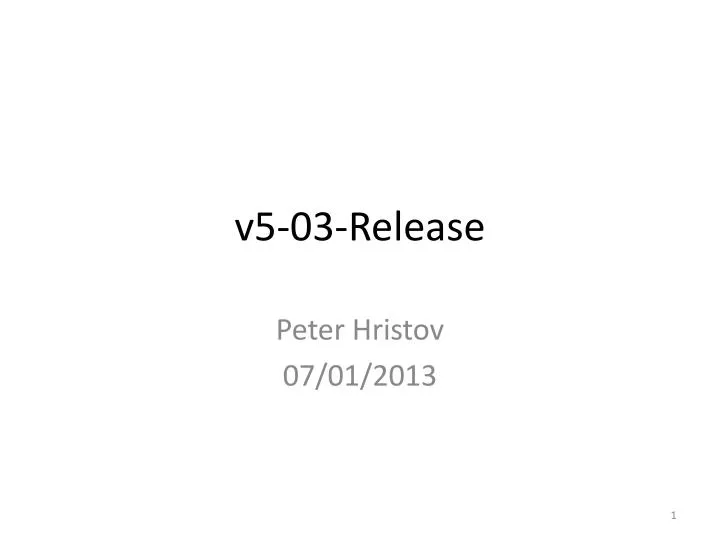 v5 03 release