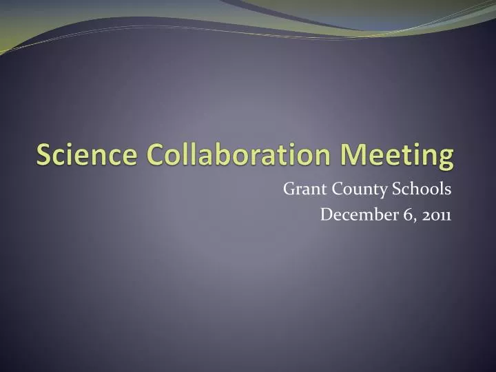 science collaboration meeting