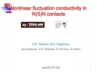 Nonlinear fluctuation conductivity in N(S)N contacts
