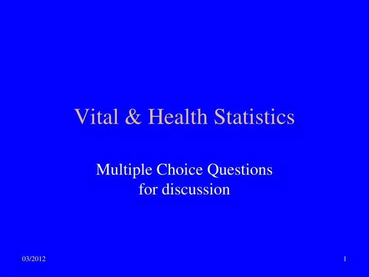 vital health statistics