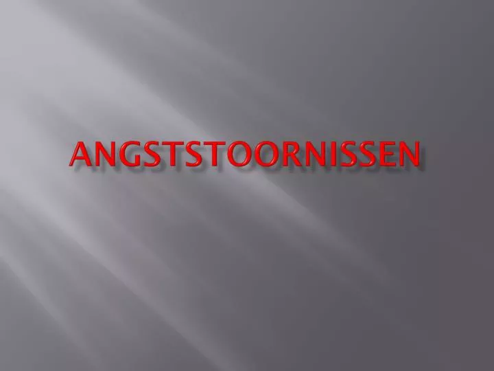 angststoornissen